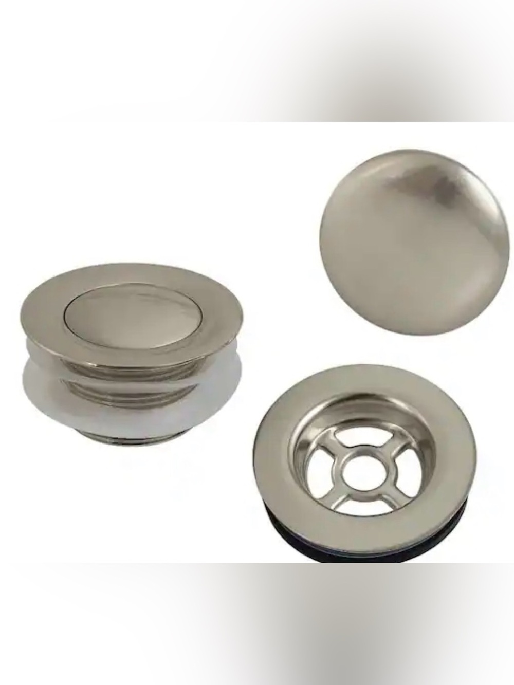 Kingston Brass Trimscape Brushed Nickel VTDETRIM8 Toe Touch Tub Drain Trim Kit